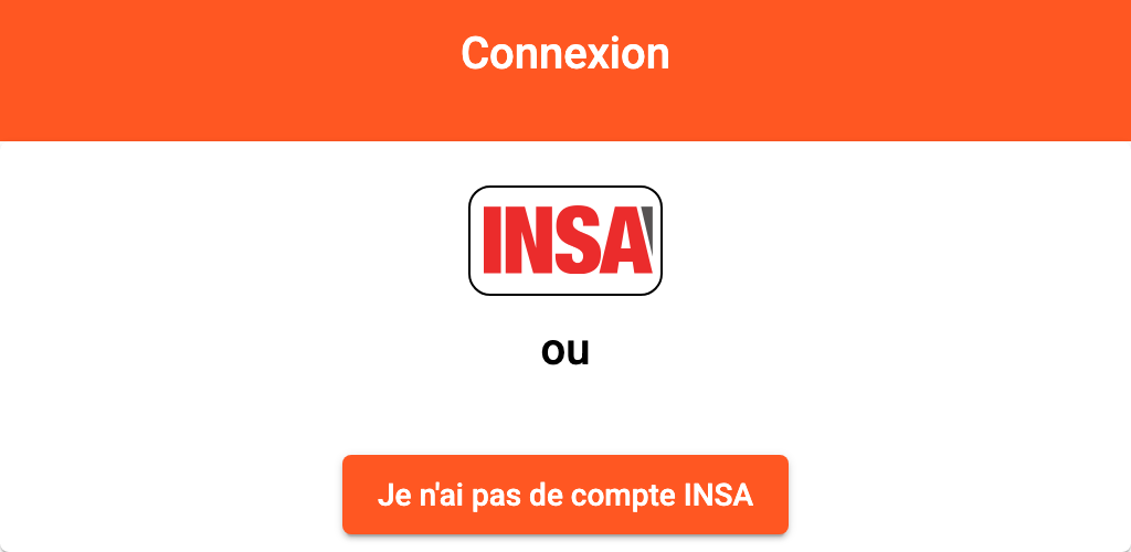 Page de connexion INSA