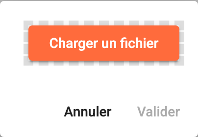 La fenêtre de chargement, avec le bouton Charger un fichier